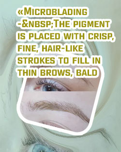 Permanent makeup hair strokes